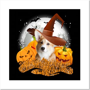 Corgi halloween love Posters and Art